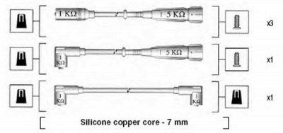 MAGNETI MARELLI 941175070750 -  Комплект проводов зажигания